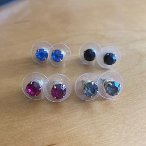 Betsey Johnson stud earrings set of 4